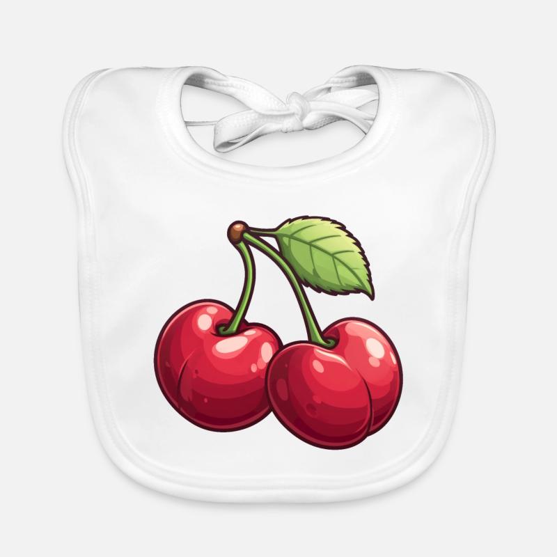 Cherry Organic Baby Bibs