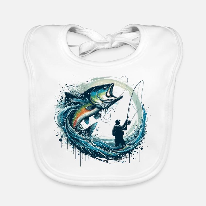 Fishing Dynamic Gift Organic Baby Bibs