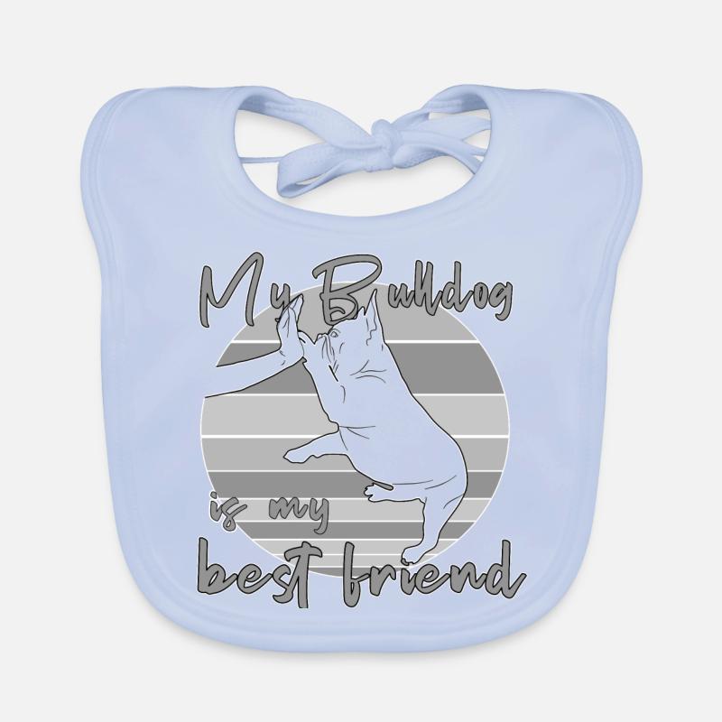 Mon bouledogue est mon meilleur ami - High Five ! Bavoir bio Bébé