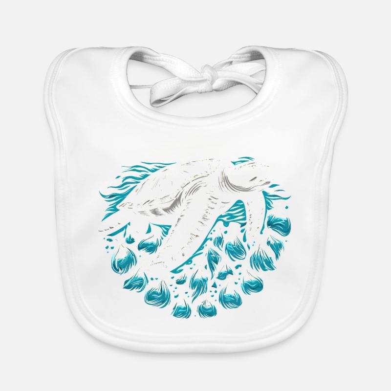 Tortue pollution Bavoir bio Bébé
