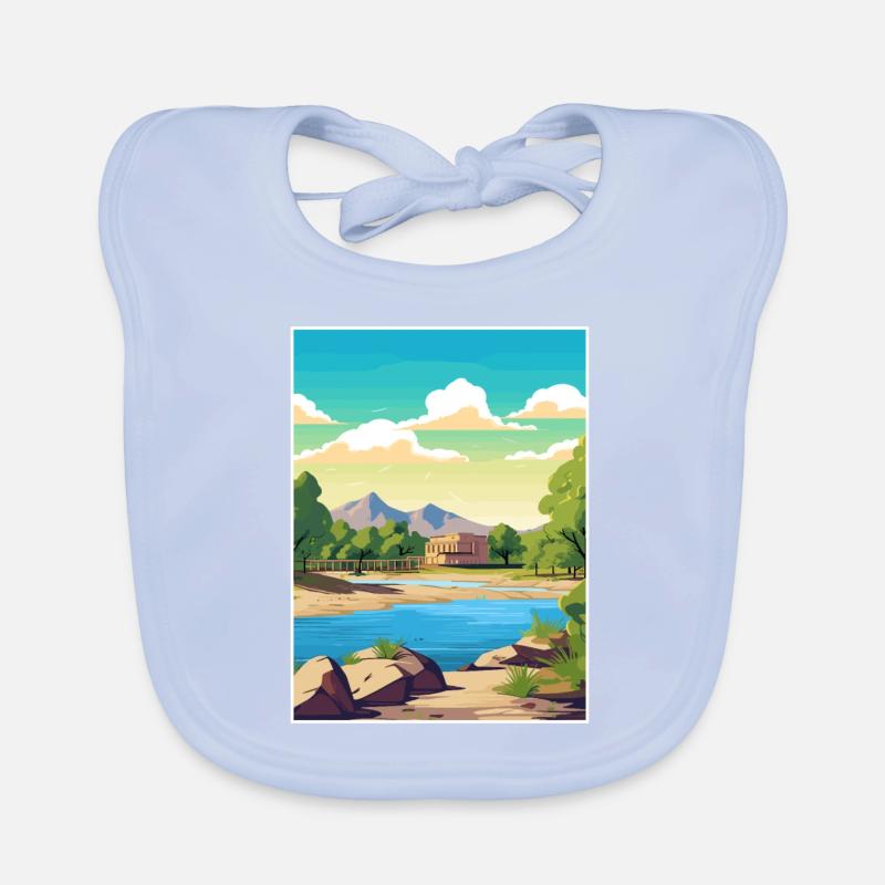 Balmorhea State Park Texas Vintage Poster di viaggio Bavaglino ecologico per neonato