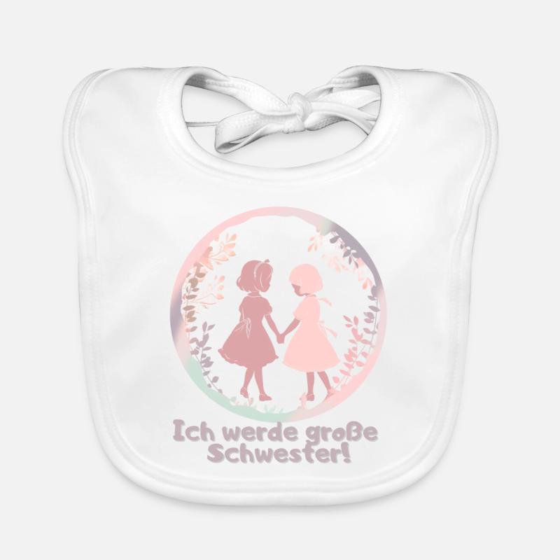 Ich werde große Schwester! Baby Bio-Lätzchen