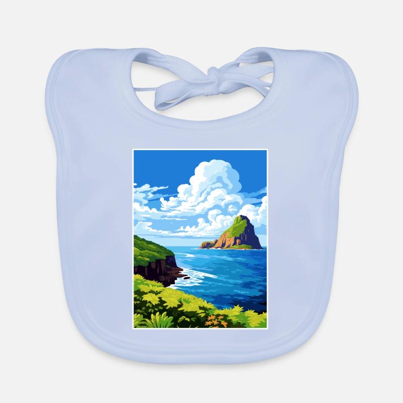 Fernando De Noronha Brésil Poste Affiche de voyage Bavoir bio Bébé