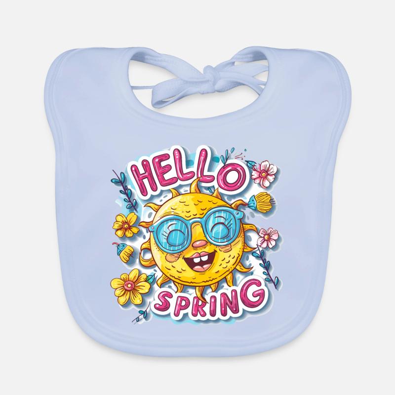 Hello Spring Hello Spring Sun Flowers Organic Baby Bibs
