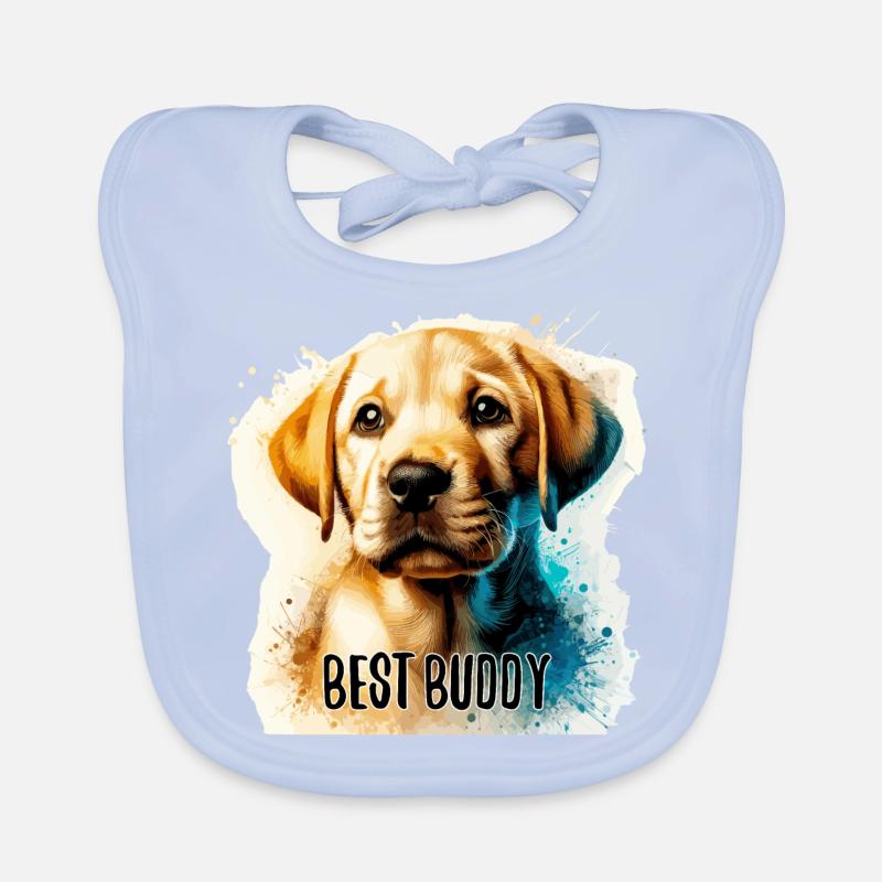 Labrador Retriever Welpe süß Bester Kumpel Baby Bio-Lätzchen