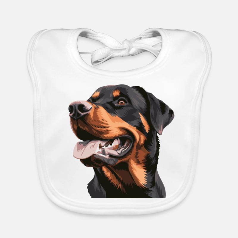 Chien Rottweiler Bavoir bio Bébé