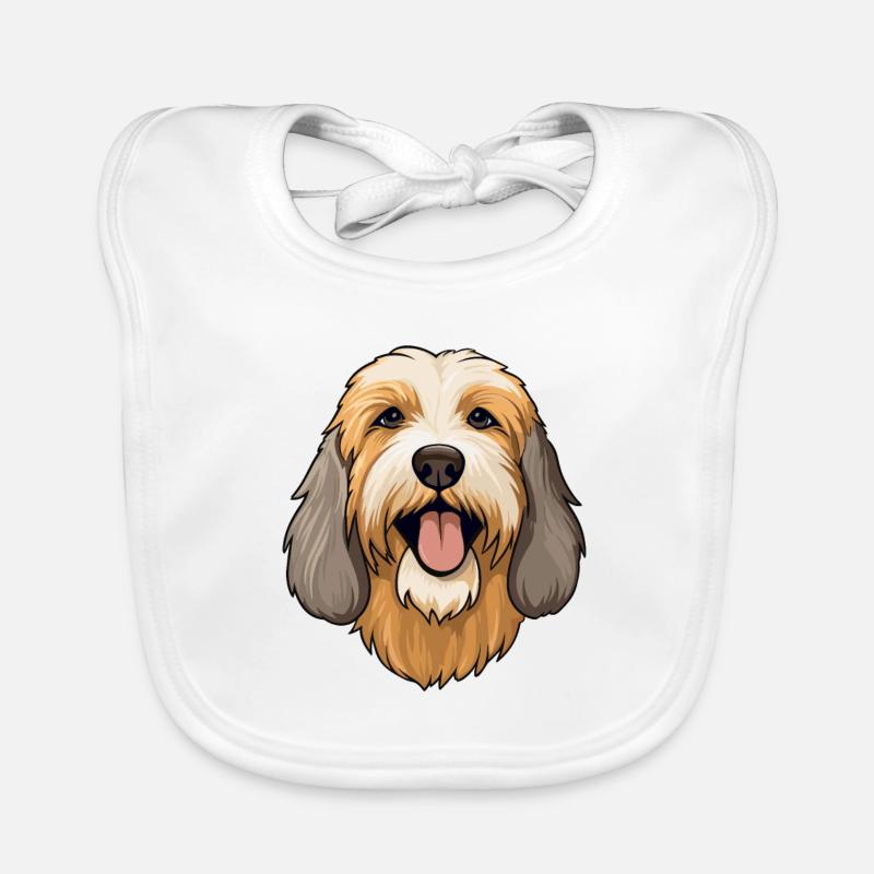 Otterhound chien race aquarelle dessin animé kawaii cli Bavoir bio Bébé