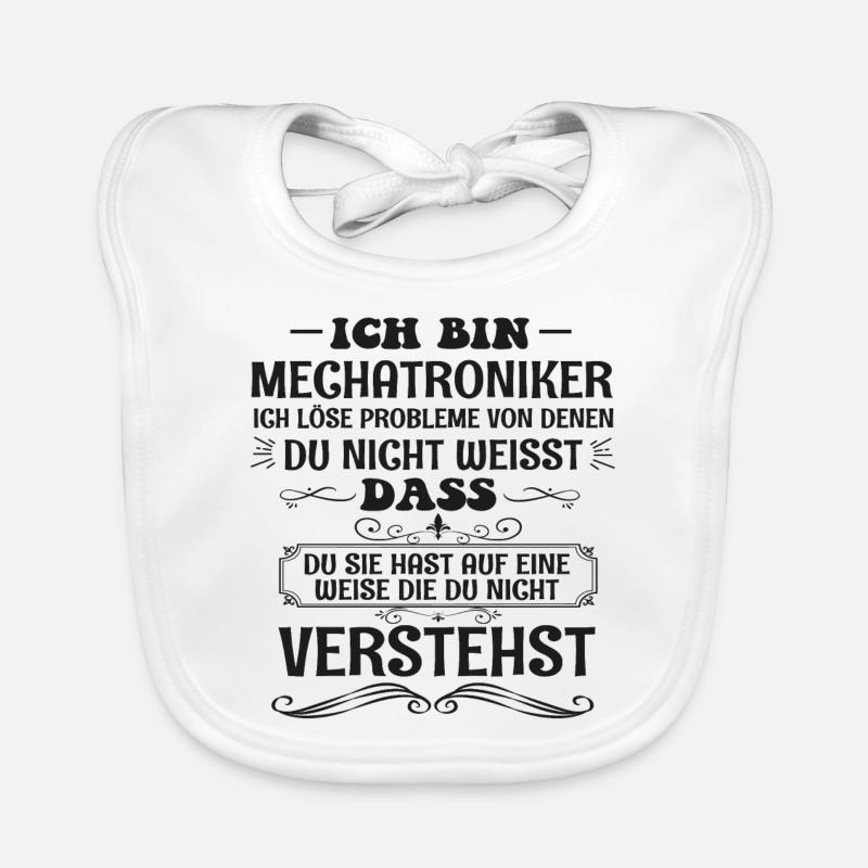 Funny Mechatronics, Mechatronics Technician Profession Gift Organic Baby Bibs
