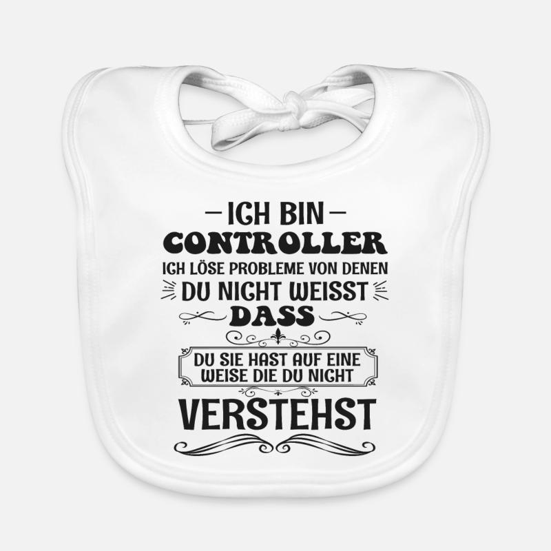Funny Controller Saying Control Profession Gift Organic Baby Bibs