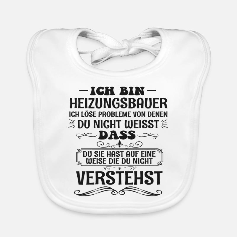 Funny Heating Engineer, Craftsman Profession, Gift Organic Baby Bibs