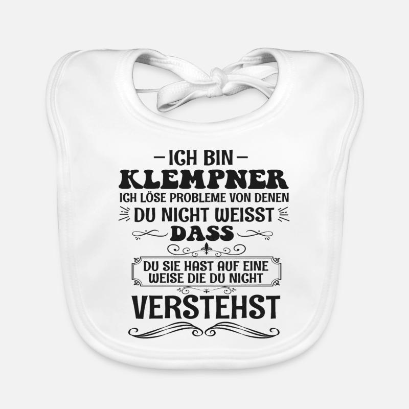 Lustiges Klempner Spruch Spengler Beruf Geschenk Baby Bio-Lätzchen