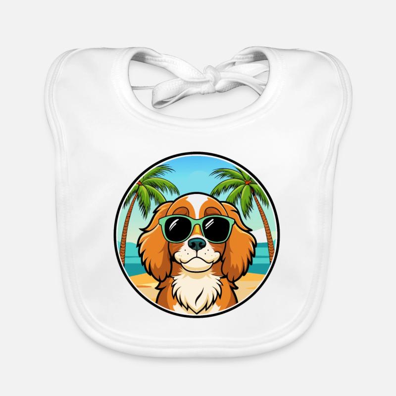 Cavalier King Charles Spaniel Hunderasse Karikatur Baby Bio-Lätzchen