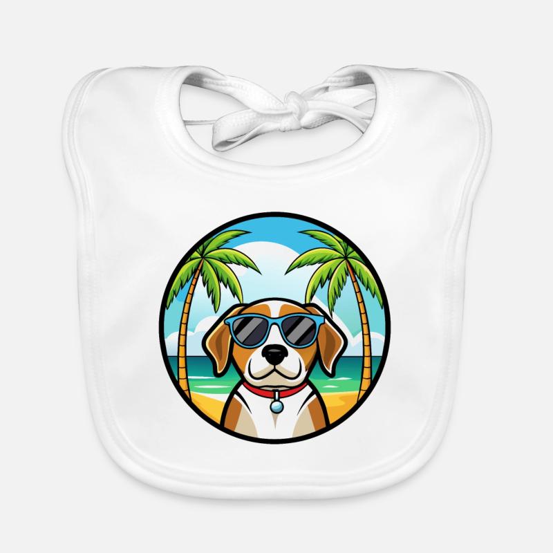 Kerry Beagle Chien Race Dessin Animé Lunettes de Soleil Plage Bavoir bio Bébé