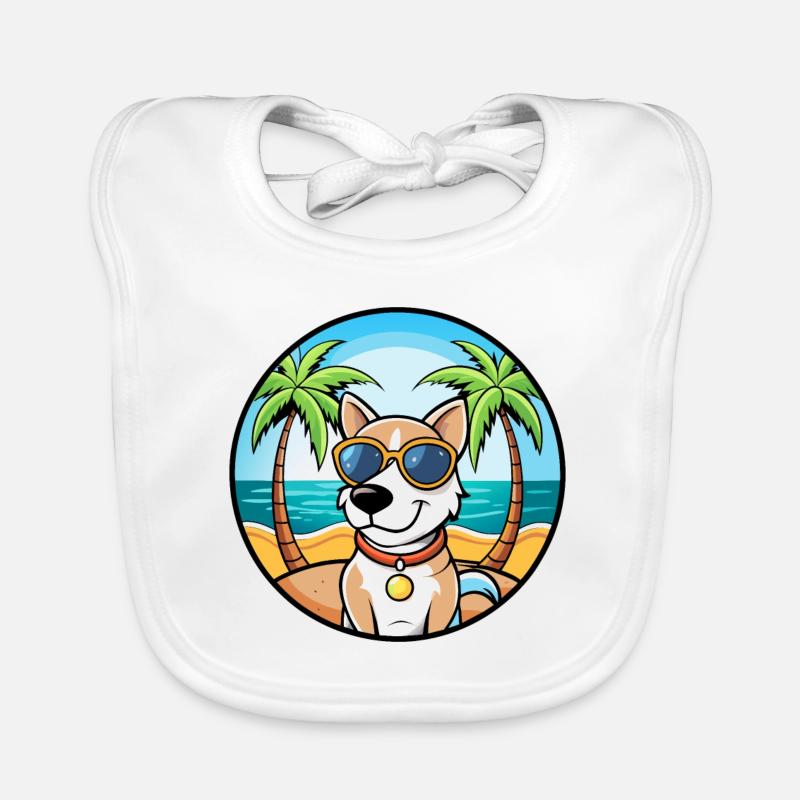 Ariege Pointer Dog Breed Cartoon Sunglasses Beach Organic Baby Bibs