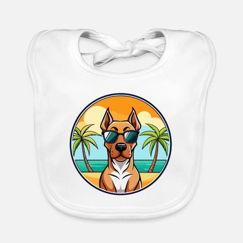 Rhodesian Ridgeback Hunderasse Cartoon Sonnenbrille Baby Bio-Lätzchen