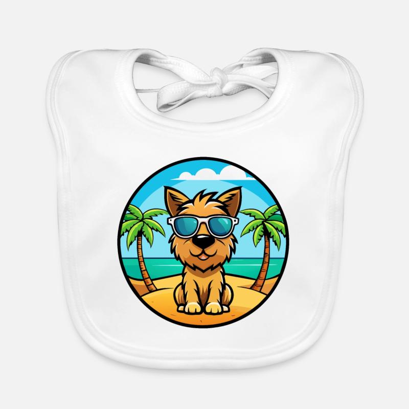 Tenterfield Terrier Hunderasse Cartoon Sonnenbrille Baby Bio-Lätzchen