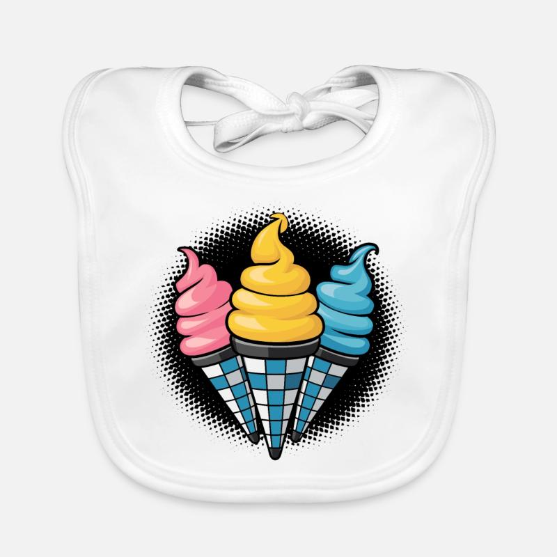 Eis Eiscreme Liebhaber Eistüten Baby Bio-Lätzchen