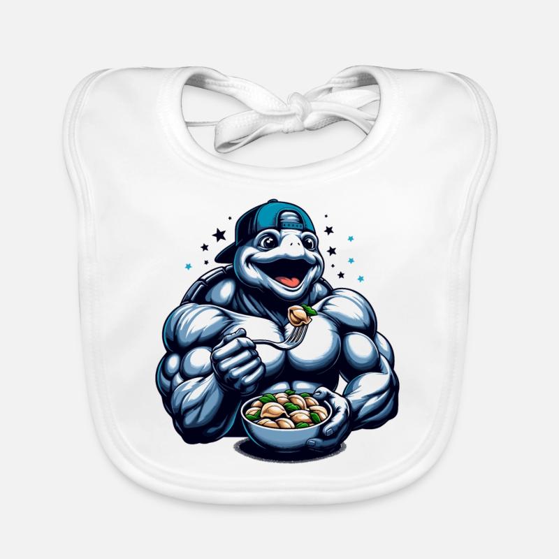 Pelmeni Power Schildkröte Geschenk Baby Bio-Lätzchen