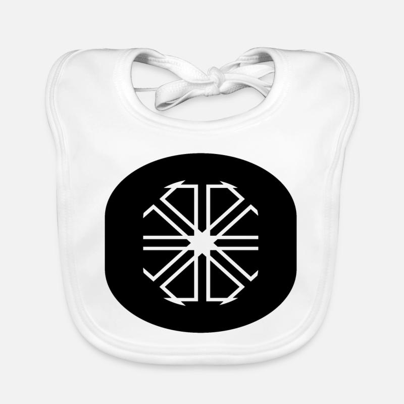 Décor circulaire - Bavoir bio Bébé - blanc