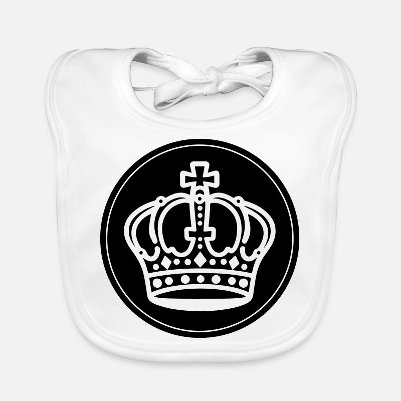 Krone Symbol Kreis Baby Bio-Lätzchen
