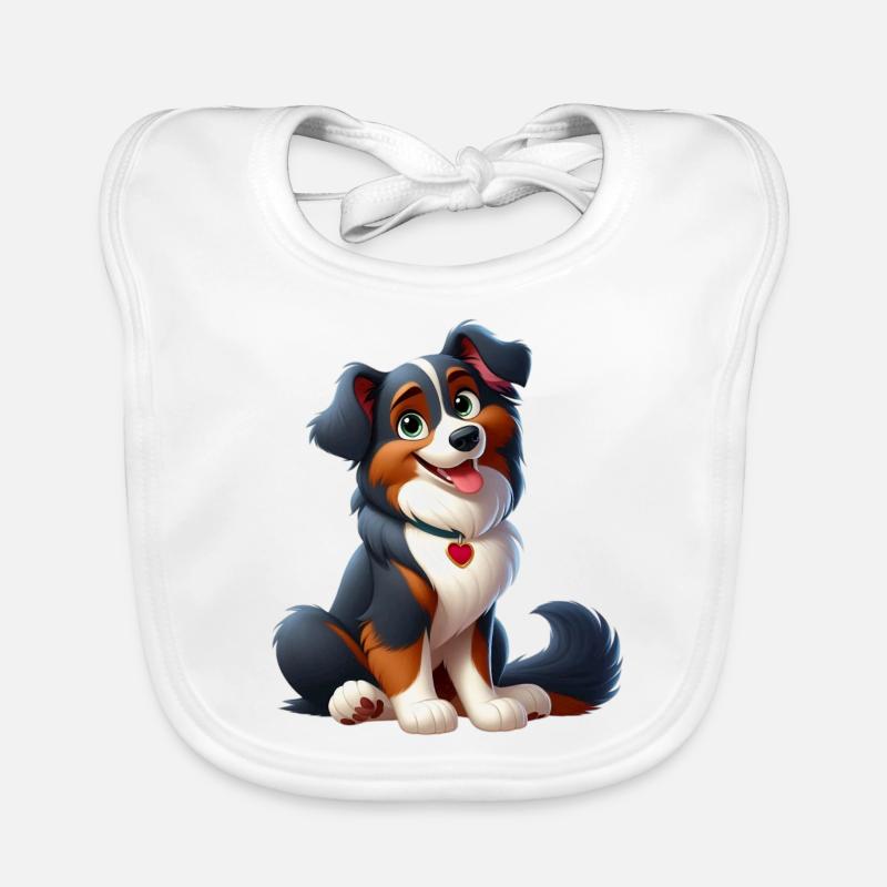 Border Collie 3 Baby Bio-Lätzchen