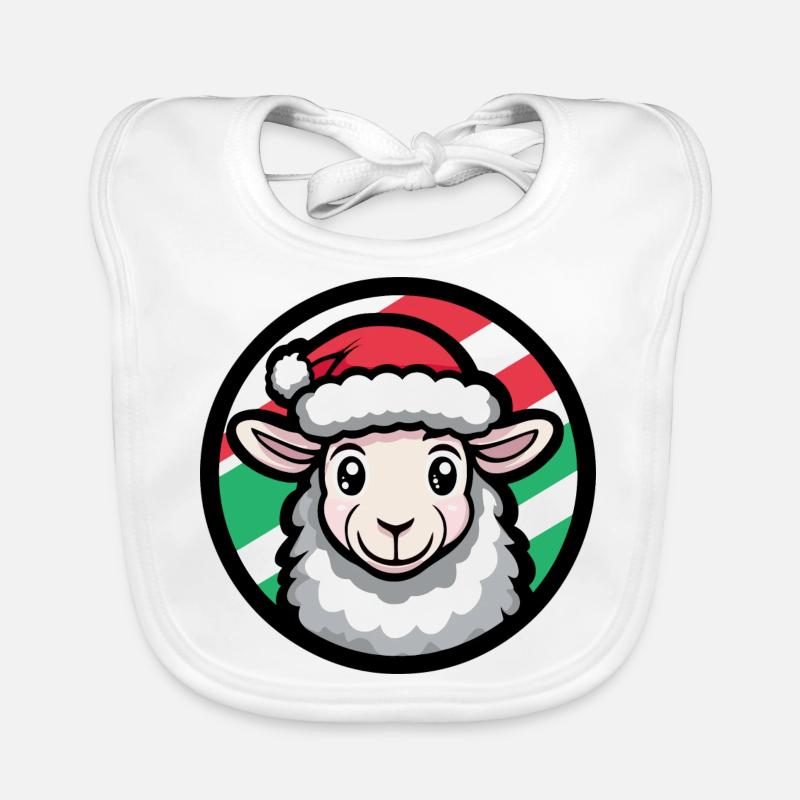 Schaf Weihnachten Tier Baby Bio-Lätzchen