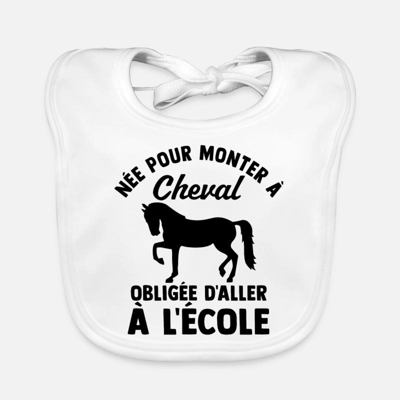 née pour monter à cheval Bavoir bio Bébé