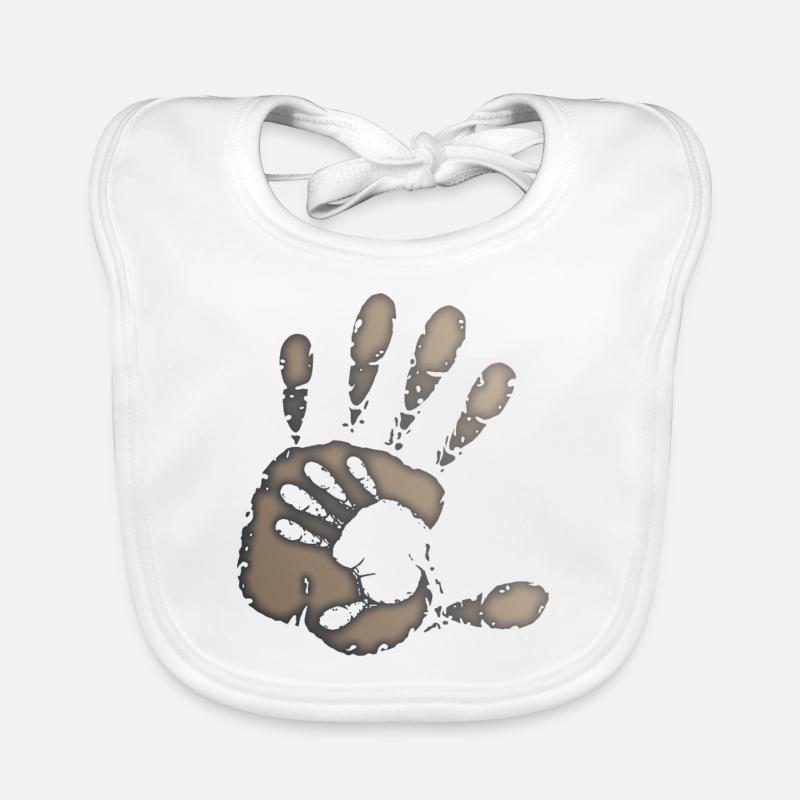 ZEIGER - GRAU Baby Bio-Lätzchen