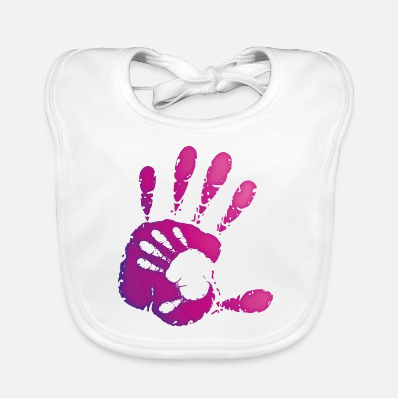 MAINS - VIOLET Bavoir bio Bébé