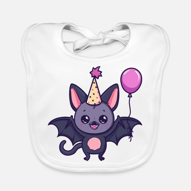 Fledermaus Geburtstag Comic Niedlich Baby Bio-Lätzchen