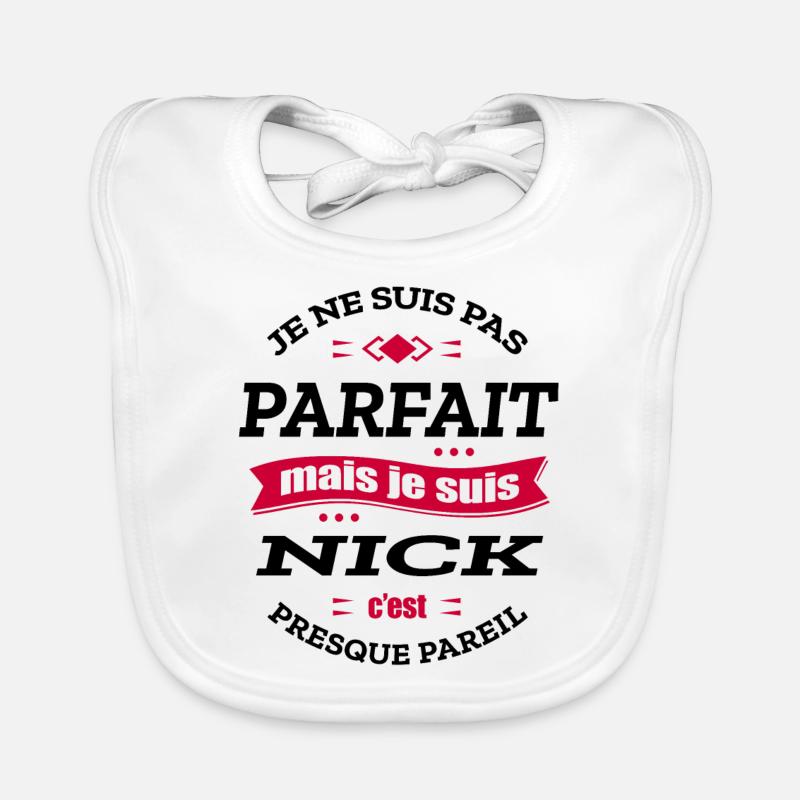 NICK PARFAIT - PRENOM NICK Bavoir bio Bébé