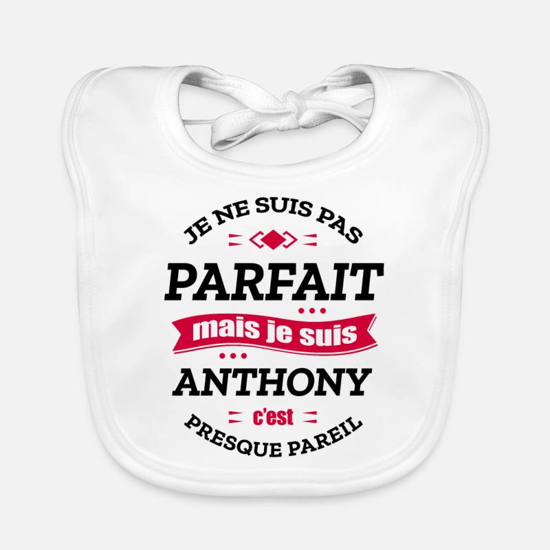 ANTHONY PARFAIT - PRENOM ANTHONY Bavoir bio Bébé