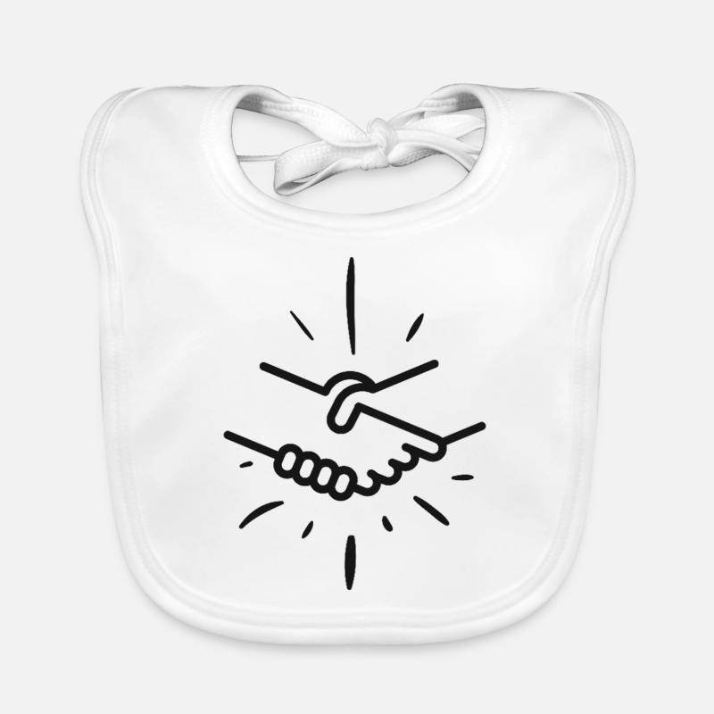 Handschlag Hand Freundschaft Freunde Baby Bio-Lätzchen
