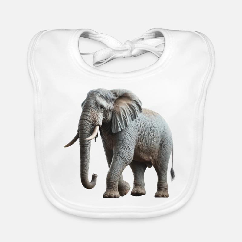 Éléphant Bavoir bio Bébé