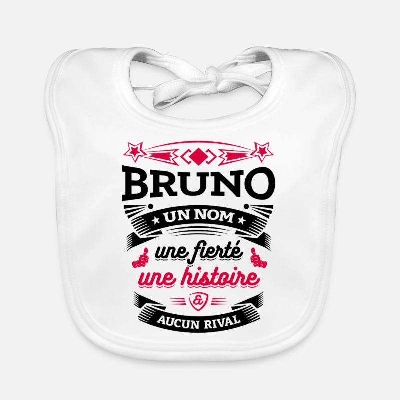 BRUNO UN NOM UNE FIERTÉ AUCUN RIVAL Bavoir bio Bébé