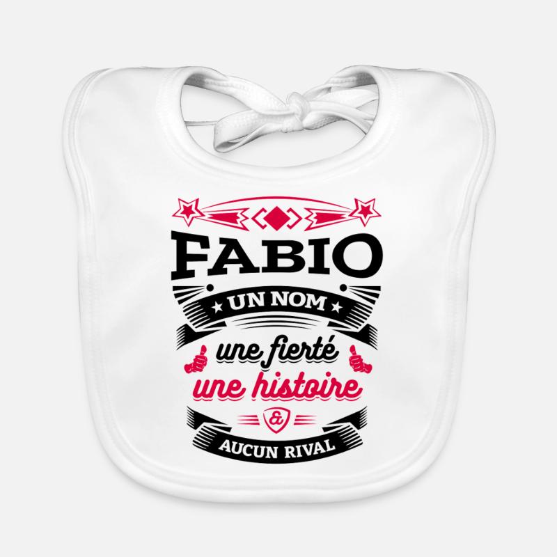 FABIO UN NOM UNE FIERTÉ AUCUN RIVAL Bavoir bio Bébé