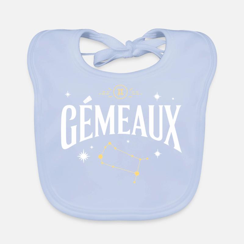 Signe astro gémeaux Bavoir bio Bébé
