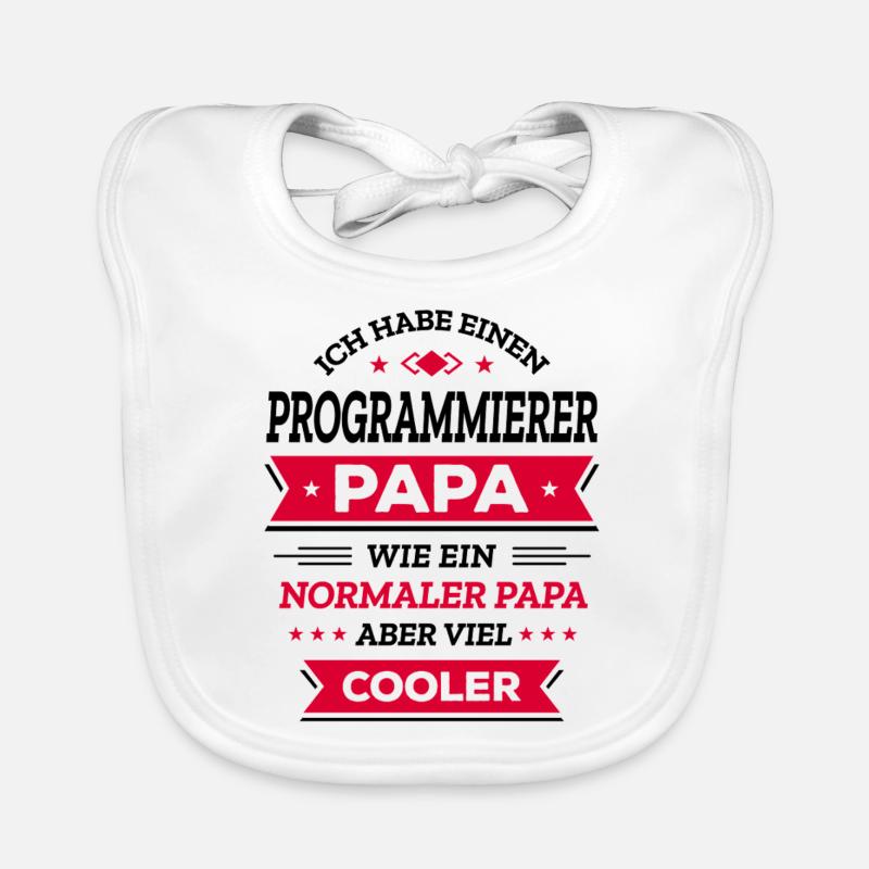 PROGRAMMIERER PAPA: COOL, TECH, DIGITAL, INNOVATIV Baby Bio-Lätzchen