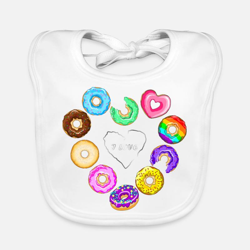 Ich liebe Donuts Baby Bio-Lätzchen