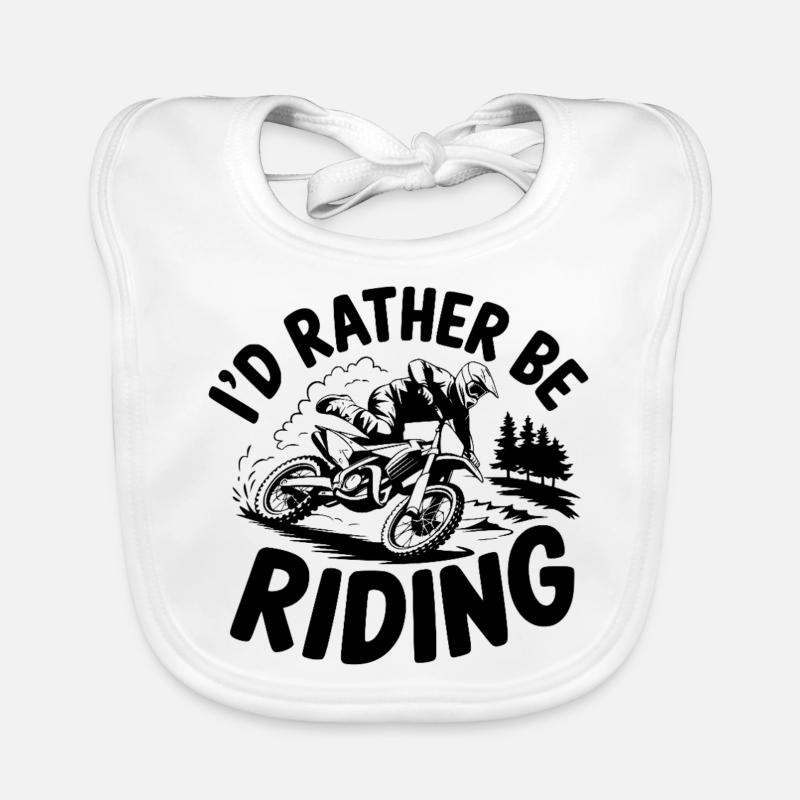 I D RATHER BE RIDING Baby Bio-Lätzchen