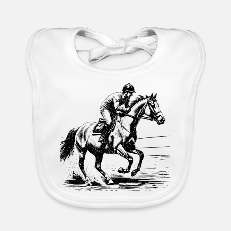 Equestrian Grunge Effect Organic Baby Bibs