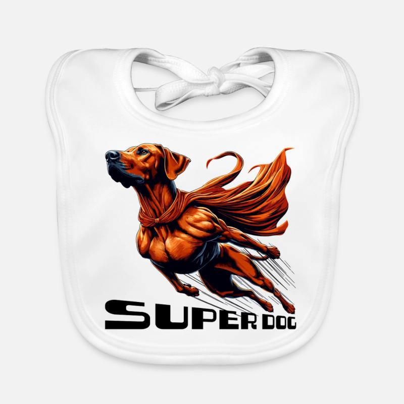 Super Dog Rhodesian Ridgeback RR Ridgie Gift Organic Baby Bibs