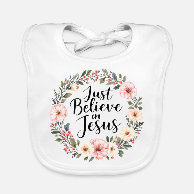 Croyez simplement en Jésus Bavoir bio Bébé