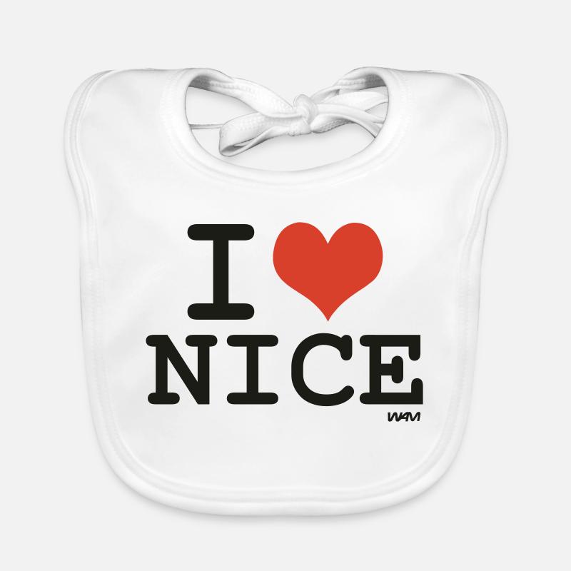 i love Nice - couleurs personnalisables Bavoir bio Bébé