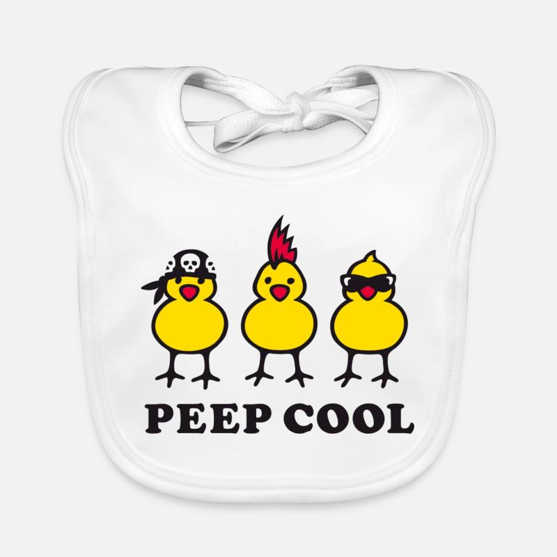 Peep Cool - Baby Bio-Lätzchen - Weiß