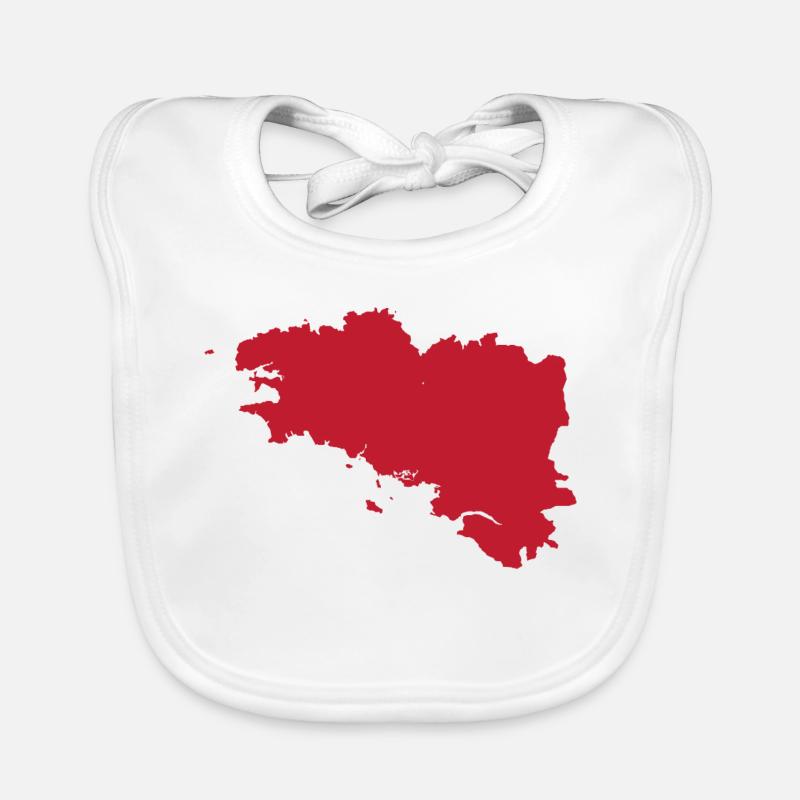 Bretagne - Bavoir bio Bébé - blanc
