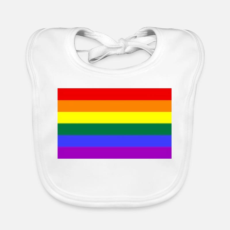 Gay Pride - Baby Bio-Lätzchen - Weiß