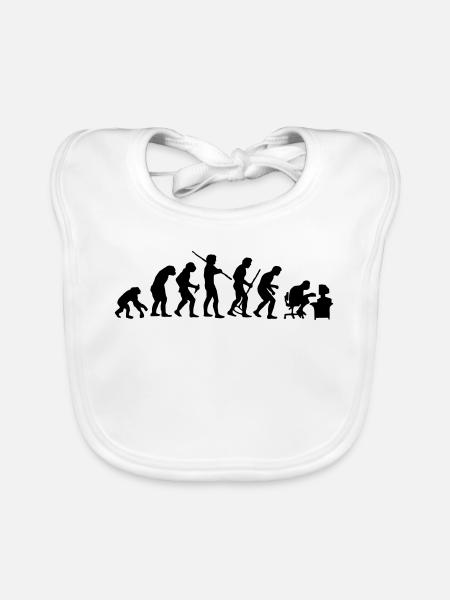 Evolution - Organic Baby Bibs - white - Front