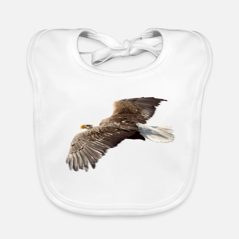 Adler - Baby Bio-Lätzchen - Weiß