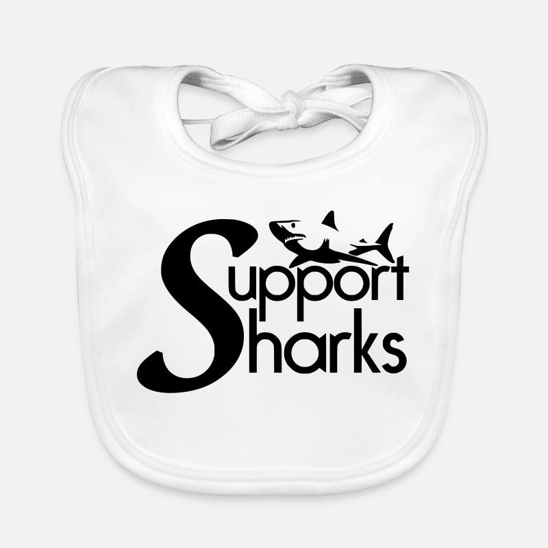 Support Sharks Organic Baby Bibs